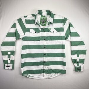 Dixxon Flannel Company "The Rebel" - Green/White Stripe - Men's Large